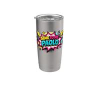 Sing To Me Paolo Pastel Mignon Papillon Nostalgie Gobelet isotherme en acier inoxydable double paroi