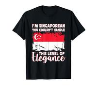 Singapore Flag Elegant Singaporean Boyfriend Girlfriend T-Shirt