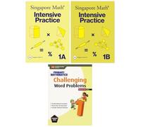 Singapore Math 3 Books Set for Grade 1, Intensive Practice 1A and 1B, Challenging Word Problems, Paperback (Primary Mathematics Us Edition)