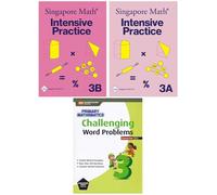 Singapore Math 3 Books Set for Grade 3, Intensive Practice 3A and 3B, Challenging Word Problems, Paperback Workbooks (Primary Mathematics Us Edition)