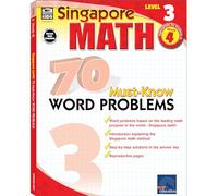 Singapore Math - 70 Must-Know Word Problems Workbook for 4th Grade Math, Paperback, Ages 9-10 with Answer Key