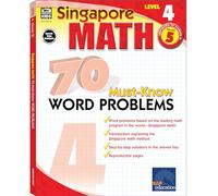 Singapore Math - 70 Must-Know Word Problems Workbook for 5th Grade Math, Paperback, Ages 10-11 with Answer Key