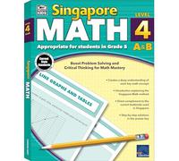 Singapore Math Level 4 A & B 5th Grade Math Workbooks, Singapore Math Grade 5, Fractions, Whole Numbers, Decimals, and Time, 5th Grade Math Classroom or Homeschool Curriculum