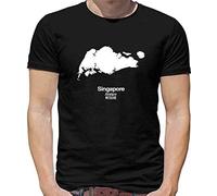 Singapore Silhouette Mens T-Shirt Funny Graphics Republic Singaporean Singapura Country Tee Black Manches Courtes(Medium)