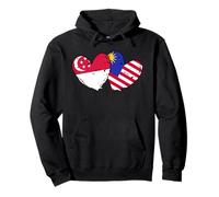 Singapour Drapeau de la Malaisie Singapour Maillot d'amour malaisien Sweat à Capuche