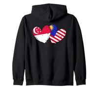 Singapour Drapeau de la Malaisie Singapour Maillot d'amour malaisien Sweat à Capuche