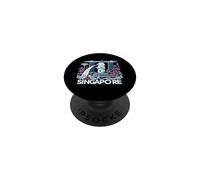 Singapour Marina Bay Sands Gardens by The Bay Merlion Statue PopSockets PopGrip Adhésif