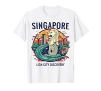 Singapour Skyline Merlion Lion City Singapouriens T-Shirt