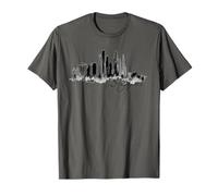 Singapour Skyline Silhouette Asie Fan Amour I Love Singapore T-Shirt