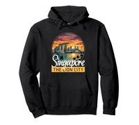 Singapour The Lion City Retro Vintage Singapore City Sweat à Capuche