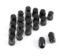 SINGARO Black Knight Écrous de roue M14 x 1,5, écrous de roue chromés en une pièce pour Chevy Silverado & Tahoe GMC Sierra 1500 Buick Cadillac Chrysler Dodge