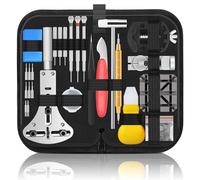 Singcci Kit de réparation de montre, 151 pièces, kit d'outils professionnels de remplacement de batterie de montre, outil de retrait de bracelet de montre avec étui de transport et instructions