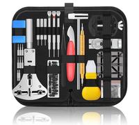 Singcci Kit de réparation de montre, 151 pièces, kit d'outils professionnels de remplacement de batterie de montre, outil de retrait de bracelet de montre avec étui de transport et instructions