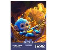 Singe 1000 Pieces Animaux Puzzle pour Adulte Matériaux Recyclés De l'art De La DécoRation Moderne Adultes Et Enfants Dès 14 Ans 38x26cm/1000pcs