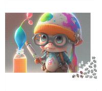 Singe 1000 Pièces Painter Singe Puzzle pour Adultes Carton sans Odeur Anti-Stress Difficile pour Experts Livraison Rapide sans Reflets 70x50cm/1000pcs