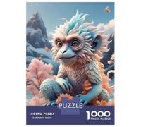 Singe 1000 Pièces Papier Résistant Fantasy Singe in ICY Magical Landscape Puzzle Adultes Puzzle Portable Soirée Jeux en Famille Stimulant Et Amusant Facile Ranger 70x50cm/1000pcs
