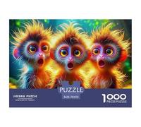 Singe 1000 Pièces Puzzle Animaux pour Adultes, Défi Jouets, Cadeau d'anniversaire, Jeux Éducatif, Qualité Premium 70x50cm/1000pcs