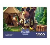 Singe 1000 Pièces Puzzle Animaux pour Enfants À Partir De 14 Ans, Parfait pour Les Amateurs De Puzzles, Cadeau, Jouet pour Enfant, Jeux Éducatif, Qualité Premium 52x38cm/1000pcs