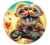 Singe 1000 Pièces Puzzle pour Adultes Et Enfan Puzzle Rond Décompression Créative Jeu Cadeau Unique 1000pcs (67.5x67.5cm)