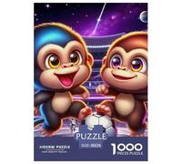 Singe 1000 Pièces Puzzles Animaux pour Adultes, Défi Jouets, Cadeau, Stimulant, Jeux Éducatif, Qualité Premium 38x26cm/1000pcs