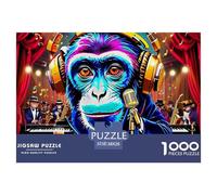 Singe 1000 Pièces Puzzles Animaux pour Adultes, Parfait pour Les Amateurs De Puzzles, Cadeau, Jouet pour Enfant, Jeux Éducatif, Qualité Premium 38x26cm/1000pcs