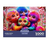 Singe 1000 Pièces Puzzles Animaux pour Adultes, Parfait pour Les Amateurs De Puzzles, Cadeau, Stimulant, Jeu Éducatif, Qualité Premium 52x38cm/1000pcs