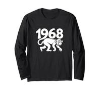 Singe 1968 - Art personnalisé de l'année du Zodiaque Chinois Manche Longue