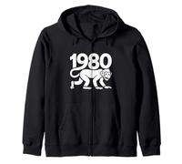 Singe 1980 - Art personnalisé de l'année du Zodiaque Chinois Sweat à Capuche