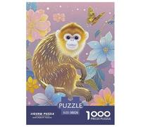 Singe à Nez doré Puzzles De 1000 Pièces pour Adultes Mignon Animals Classiques Jeu D' Impossible, Art Adultes Enfants 38x26cm/1000pcs