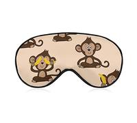 Singe amour banane masque pour les yeux pour dormir nuit occultante bandeau avec sangle réglable pour hommes femmes voyage Yoga sieste