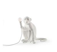 Singe Assis Lampe à Poser à Poser Blanc