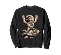 Singe Astronaute Vintage en Route vers Les Étoiles Sweatshirt