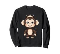 Singe avec Couronne Illustration Animale Sweatshirt