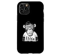 Singe avec Lunettes et théorie Amusante de l'évolution contraire Coque pour iPhone 11 Pro