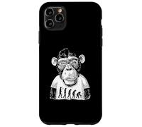 Singe avec Lunettes et théorie Amusante de l'évolution contraire Coque pour iPhone 11 Pro Max