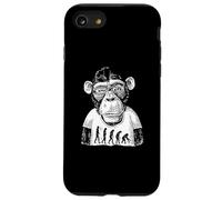 Singe avec Lunettes et théorie Amusante de l'évolution contraire Coque pour iPhone SE (2020) / 7/8