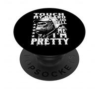 Singe Barbu drôle Toucher ma Barbe me dis Je suis Assez PopSockets PopGrip Adhésif