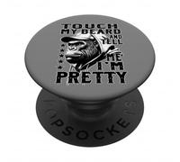 Singe Barbu drôle Toucher ma Barbe me dis Je suis Assez PopSockets PopGrip Adhésif