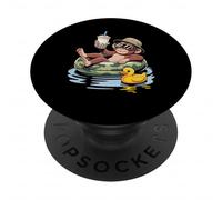 Singe Boba Thé au Lait perlé Singes PopSockets PopGrip Adhésif