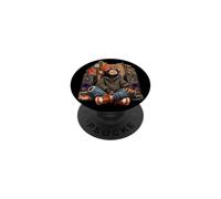 Singe coloré avec écouteurs et Lunettes Singe Musical PopSockets PopGrip Adhésif