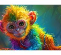 Singe Coloré, Puzzle 2000 Pieces Adultes YHPGL5-73 | Impossible Puzzle Classique, Difficile Défi Puzzles, Jeux Éducatif Familiaux, pour Jeux Anti-Stress, Décoration Murale Cadeau