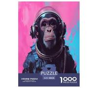 Singe Cool pour Adultes Puzzles 1000 Pièces Animauxs Jeux Éducatifs Décoration Intérieure Jeu De Défi Familial Cadeaux d'anniversaire pour Noël Relaxation Et Sagesse 38x26cm/1000pcs
