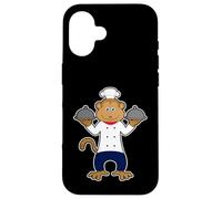 Singe Cuisiner Toque de Chef Plateau de Service Coque pour iPhone 16