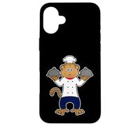 Singe Cuisiner Toque de Chef Plateau de Service Coque pour iPhone 16 Plus
