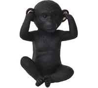 Tendance – Singe de la sagesse « Version Ouïe » en résine noir et doré