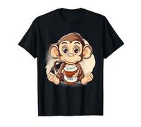 Singe de noix de coco mignon art animal art noix de coco fruit singe amateur T-Shirt