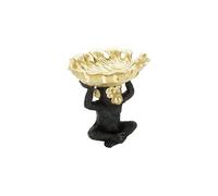 Statuette de Singe tenant une feuille des Mauro Ferretti Noir 2x21x24 cm