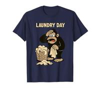 Singe drôle jour de lessive gorille rétro panier linge sale T-Shirt