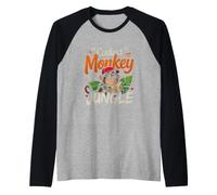 Singe drôle Qui Dit Le Singe Le Plus Cool dans la Jungle Manche Raglan