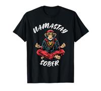 Singe Funny Sobriety Narcotics Anonymous Namastay Sober T-Shirt